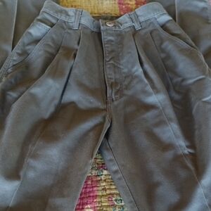 Wrangler Womens Olive Green Pleated Pants